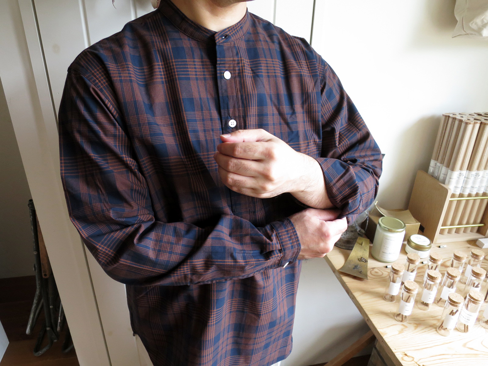 ENDS and MEANS Band Collar Pullover Shirts エンズアンドミーンズ バンドカラー プルオーバー シャツ