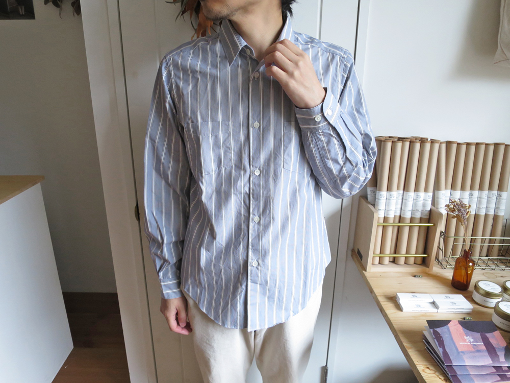 ENDS and MEANS Aldous Shirts Stripe エンズアンドミーンズ オルダスシャツ ストライプ