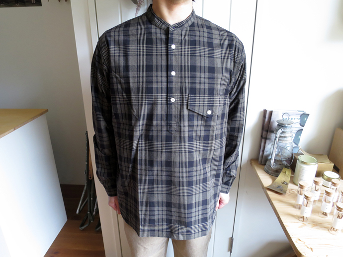 ENDS and MEANS Band Collar Pullover Shirts エンズアンドミーンズ バンドカラー プルオーバー シャツ