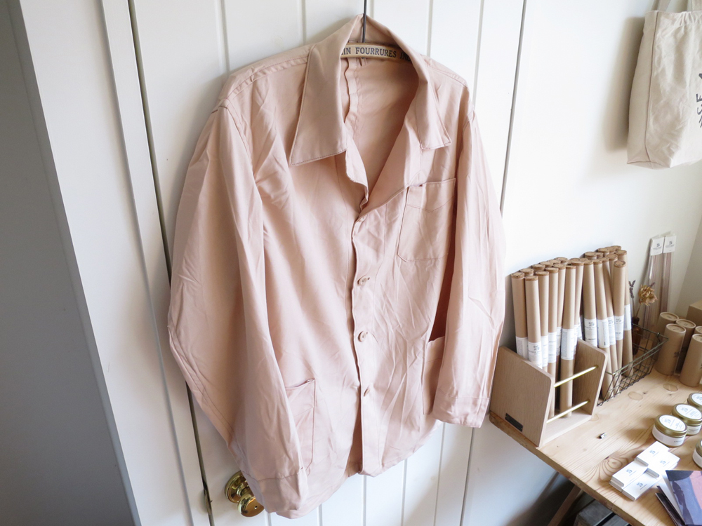 Greece Army / Hospital Jacket – Pink Beige Dead Stock ギリシャ軍 ホスピタルジャケット デッドストック ピンク ベージュ