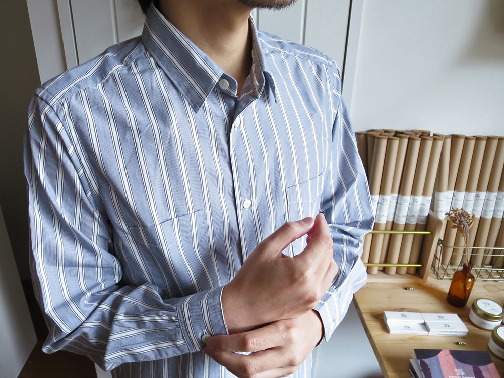 ENDS and MEANS Aldous Shirts Stripe エンズアンドミーンズ オルダスシャツ ストライプ