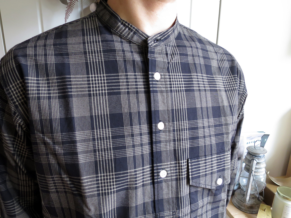 ENDS and MEANS Band Collar Pullover Shirts エンズアンドミーンズ バンドカラー プルオーバー シャツ