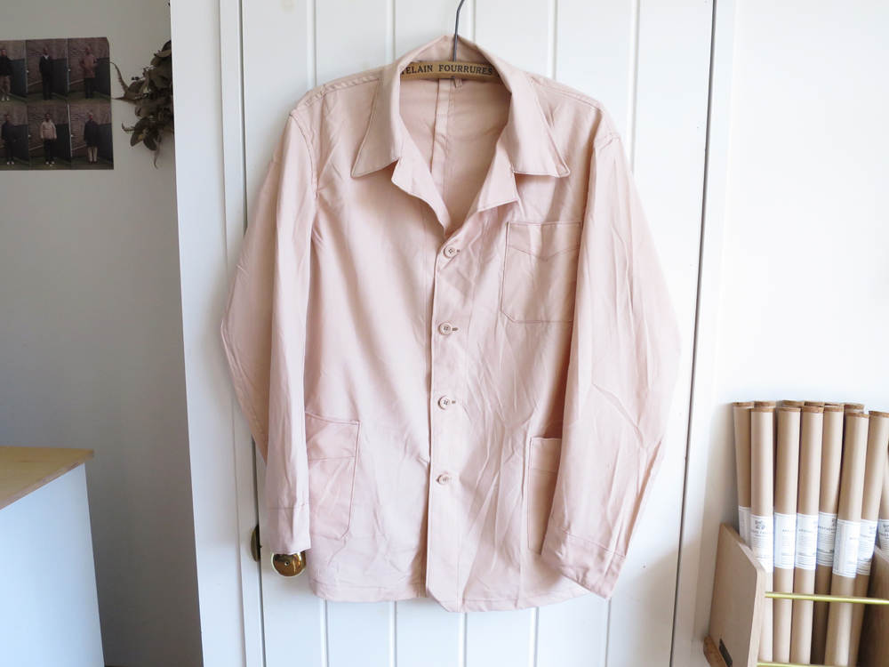 Greece Army / Hospital Jacket – Pink Beige Dead Stock ギリシャ軍 ホスピタルジャケット デッドストック ピンク ベージュ