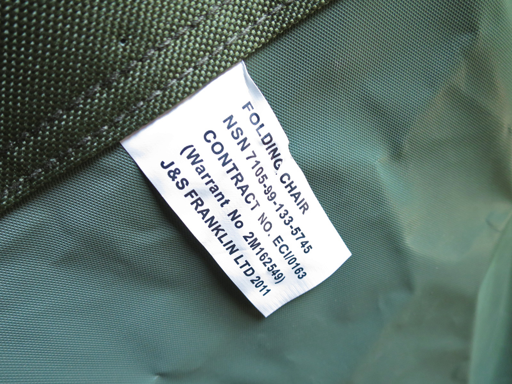 UK ARMY / British Army Folding Chair / Dead Stock  イギリス軍　フォールディング チェア / デッドストック