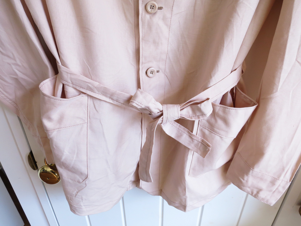 Greece Army / Hospital Jacket – Pink Beige Dead Stock ギリシャ軍 ホスピタルジャケット デッドストック ピンク ベージュ