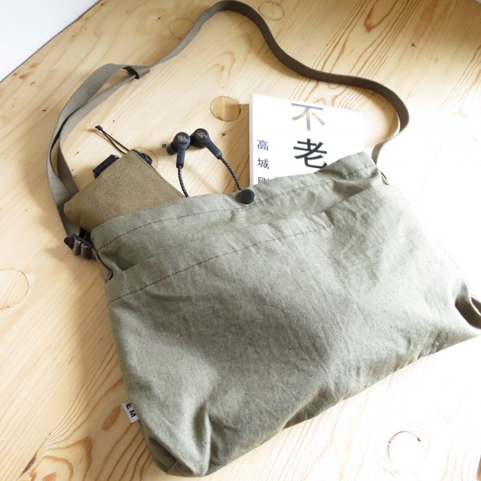 ENDS and MEANS Sacoche Cotton & Linen エンズアンドミーンズ サコッシュ コットン リネン