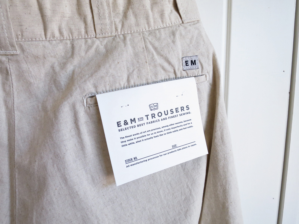 ENDS and MEANS Work Pants Cotton Linen エンズ アンド ミーンズ ワークパンツ コットン リネン