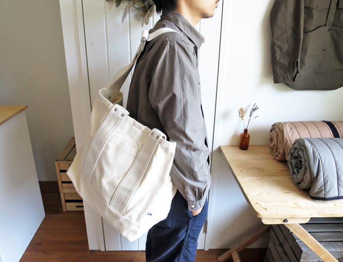 ENDS and MEANS 2way Tote Bag / Natural エンズアンドミーンズ 2ウェイ トートバッグ / ナチュラル